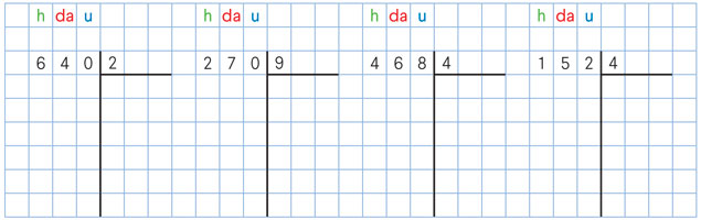 Esercizi divisioni in colonna