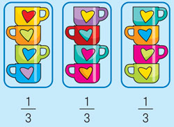 12 tazze divise in 3 gruppi