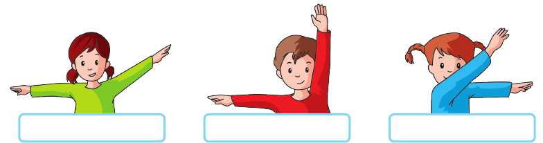 Bambini con braccia angolate