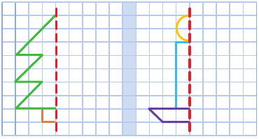 Griglia per disegnare parti simmetriche