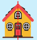 Casa con asse di simmetria interno