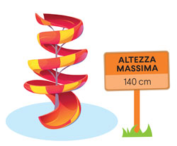 Scivolo con altezza massima 140 cm