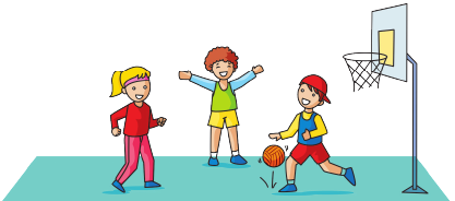 Bambini che giocano a pallacanestro