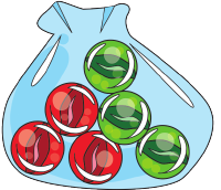 Sacchetto con biglie