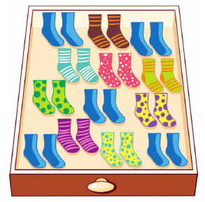 Cassetto con calzini