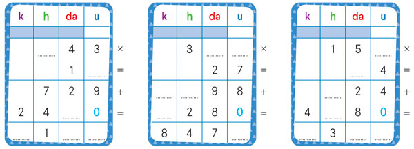 Moltiplicazioni con cifre mancanti