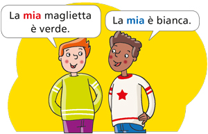 Illustrazione possessivi
