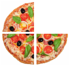 Tre quarti di pizza